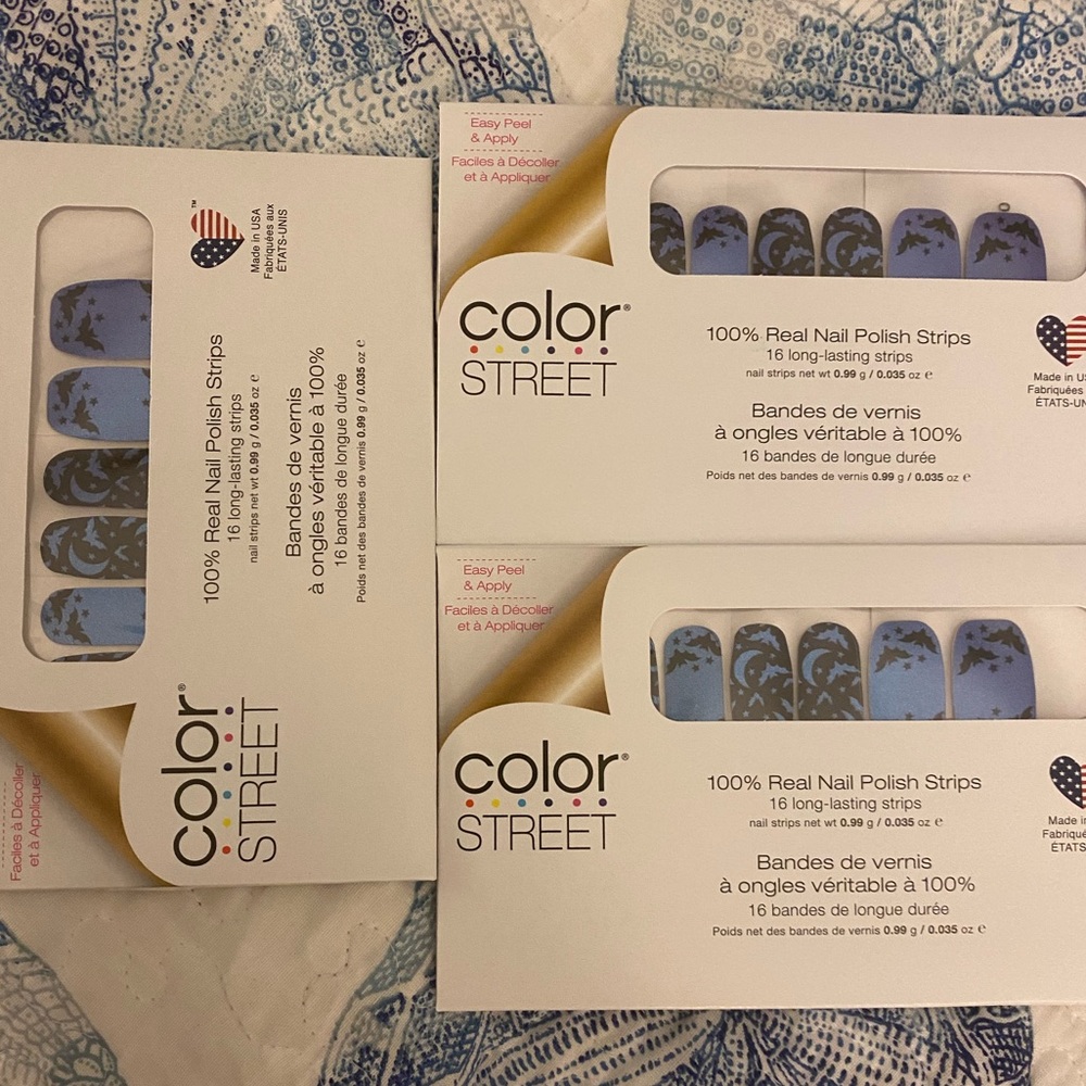 3 sets of Retired Color Street- Bats Amore